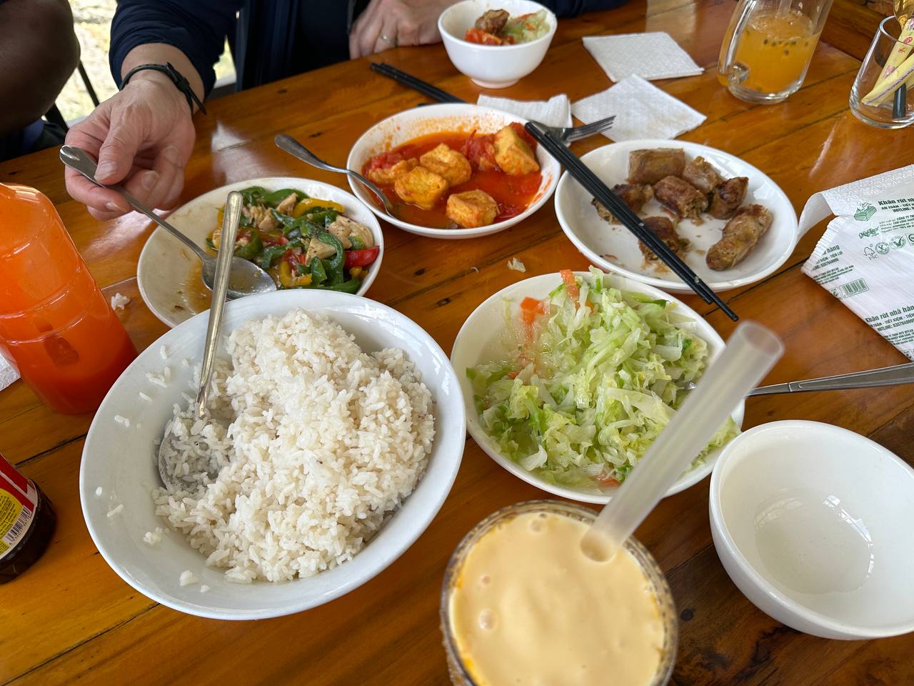 沙壩行山中的午餐