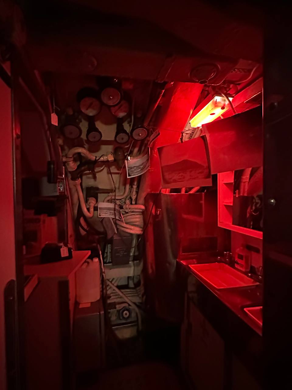 潛艇內部晒相室